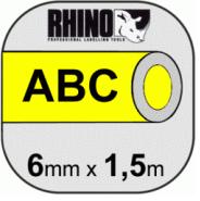 S0718270/18052 DYMO Картридж с термоусадочной трубкой для DYMO RhinoPRO 5000, 6ммx1.5м, черный шрифт/желтый лента