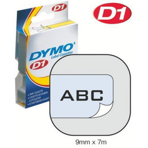 S0720670/40910 DYMO лента системы D1, 9мм х 7м, пластиковая, черные буквы/прозрачная лента ― DYMOSHOP.RU - ленточные принтеры DYMO